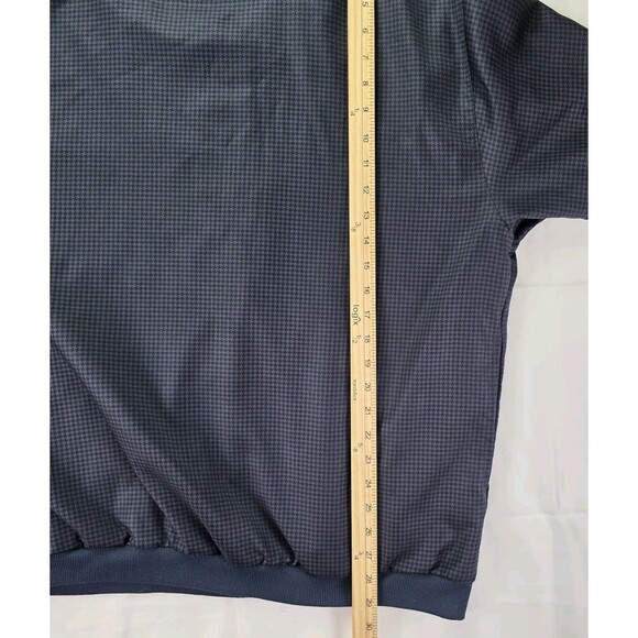 VTG 90's Forrester's Mens XL Blue Checkered V-Neck Pullover Golf Windbreaker - Picture 8 of 9